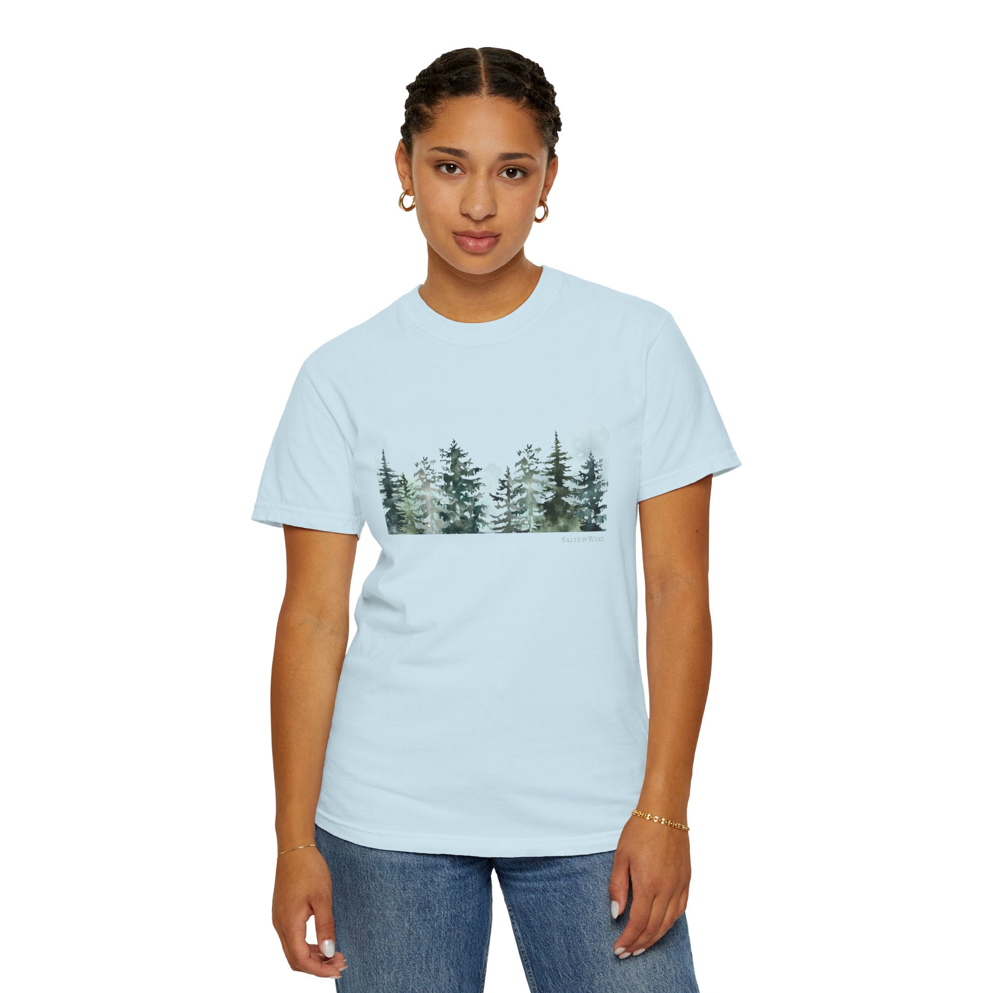 Misty Trees T Shirt - 100% Cotton