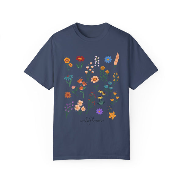 Wildflower Vintage Cotton Tshirt - 100% Cotton