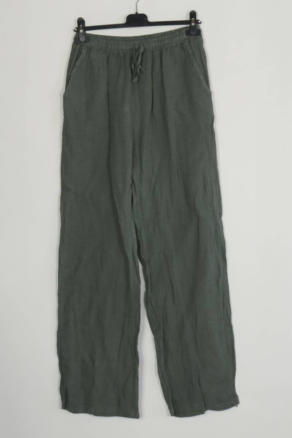 100% Linen Pants Straight Wide Leg Cut