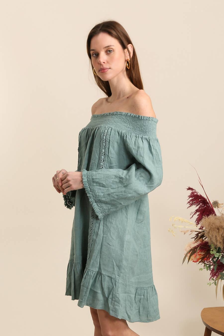 100% Linen Short Dress