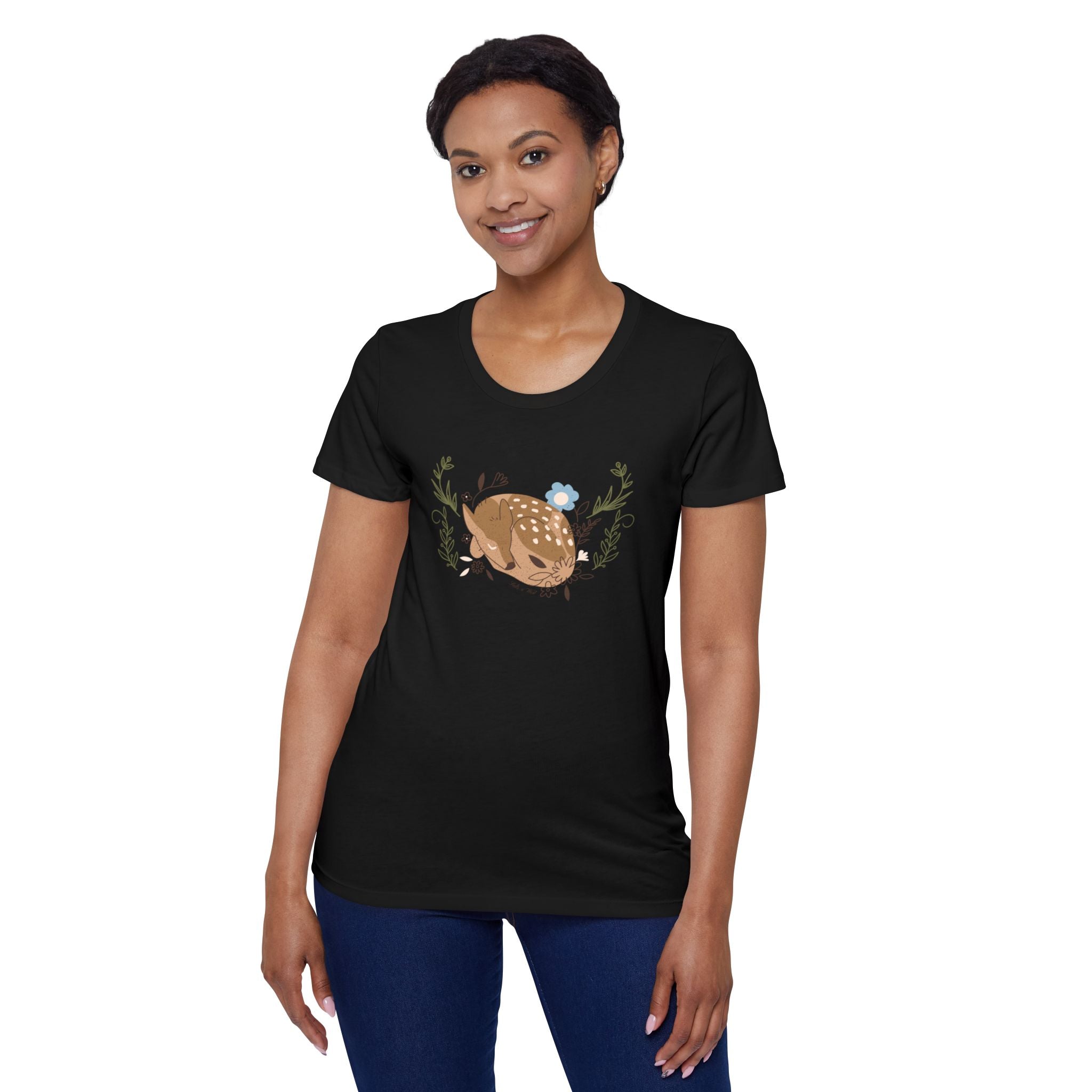 Yes Deer Womens Organic T Shirt