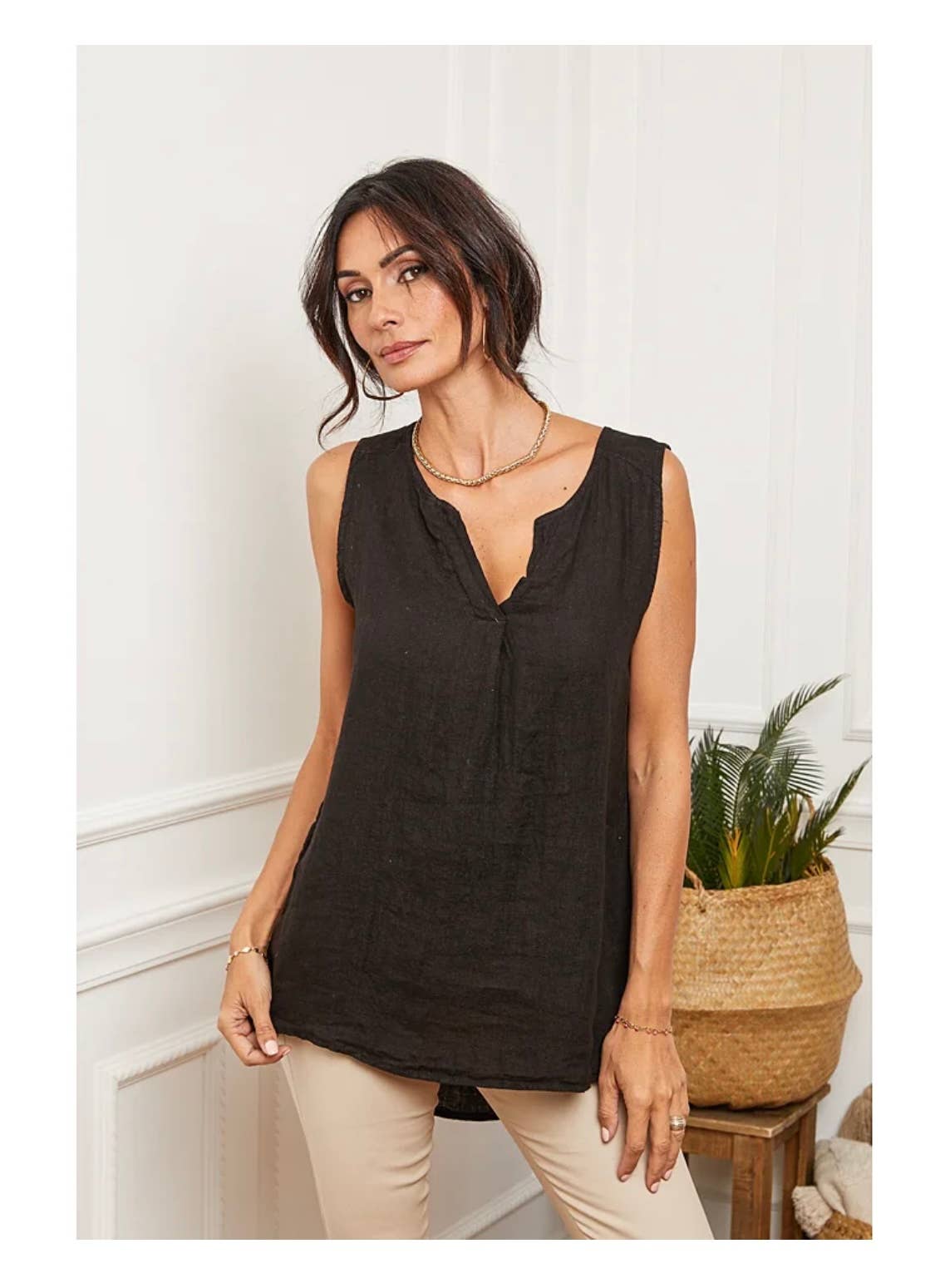 100% Linen Tank Top