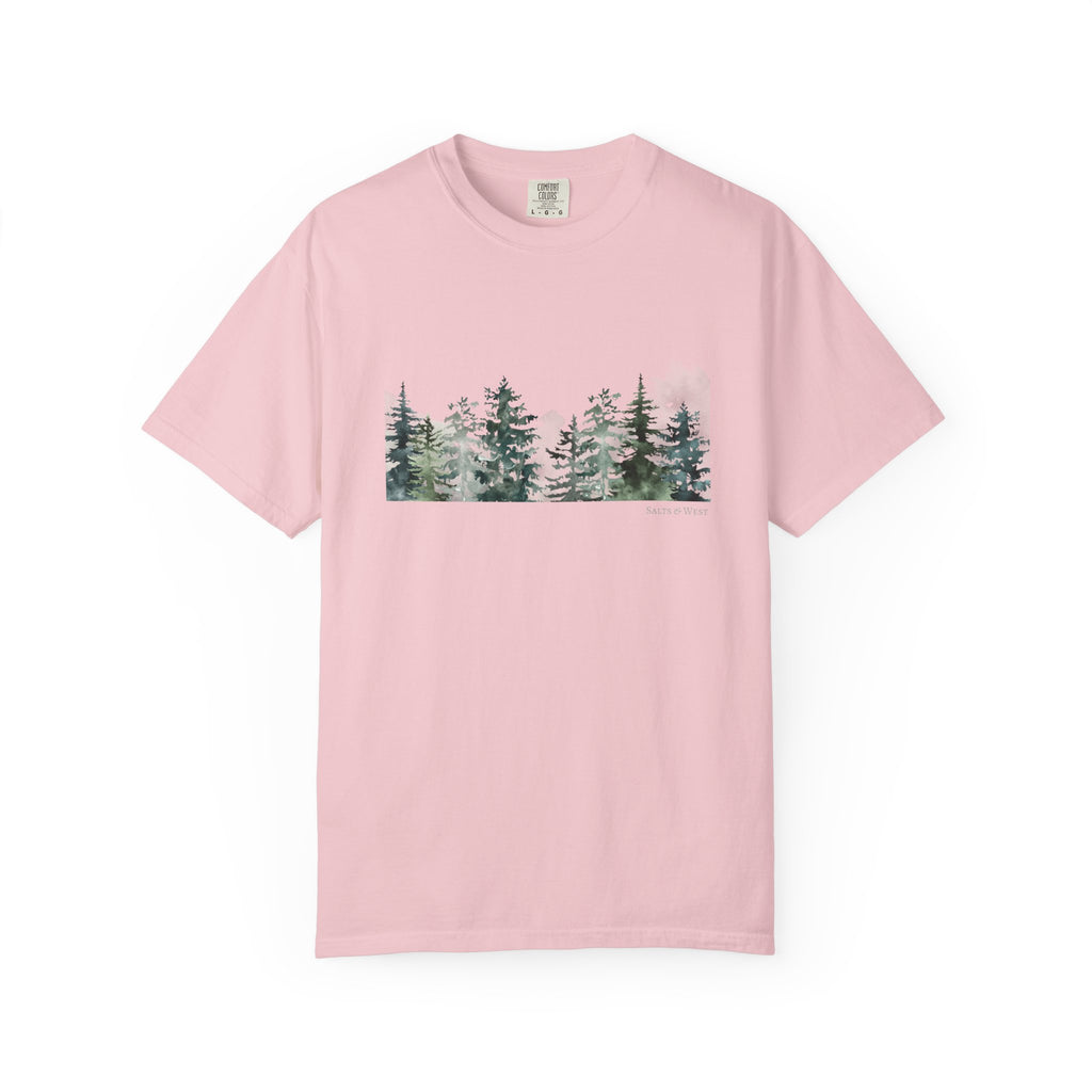 Misty Trees T Shirt - 100% Cotton