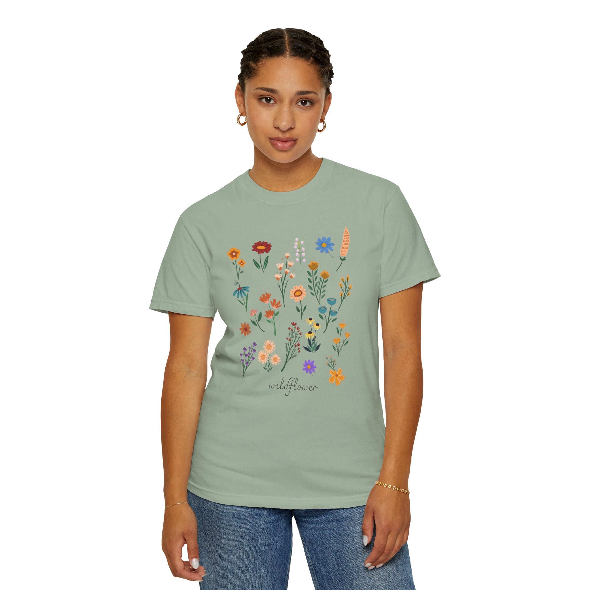 Wildflower Vintage Cotton Tshirt - 100% Cotton