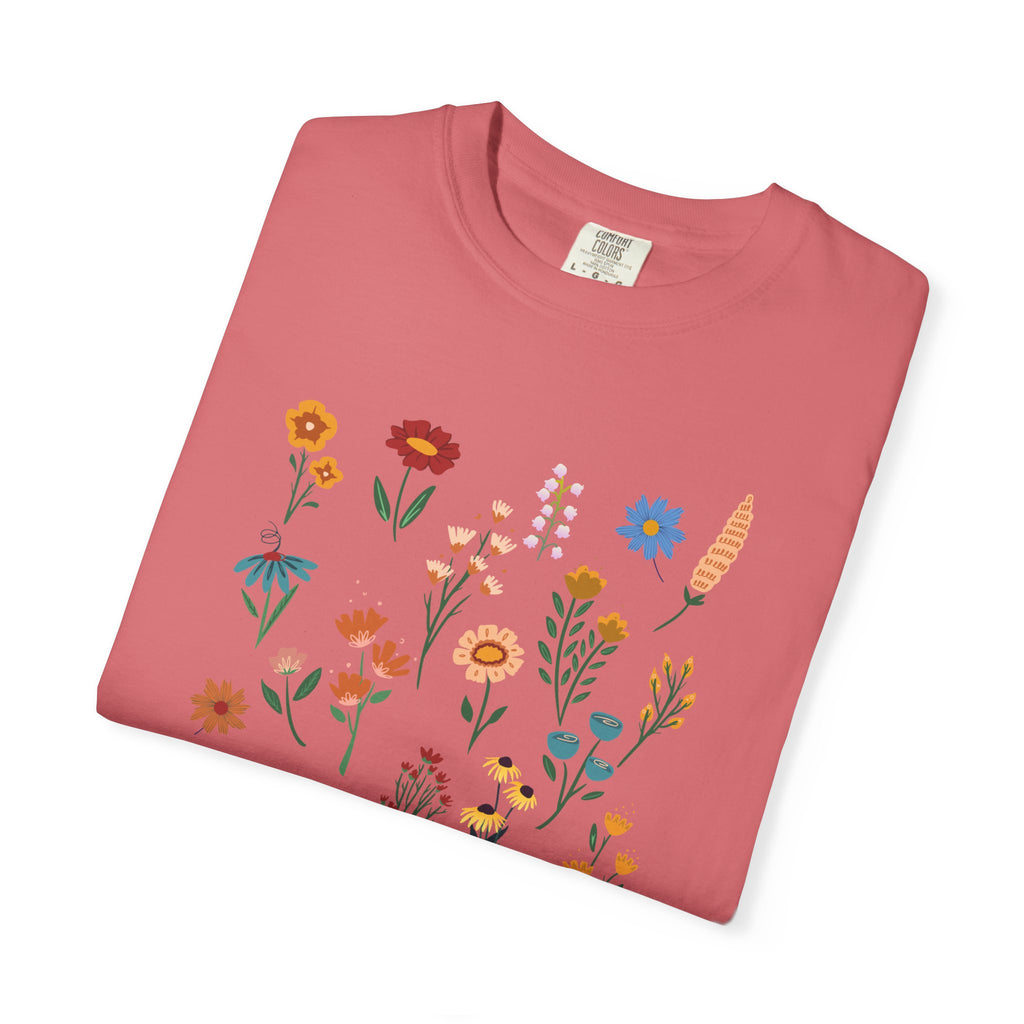 Wildflower Vintage Cotton Tshirt - 100% Cotton