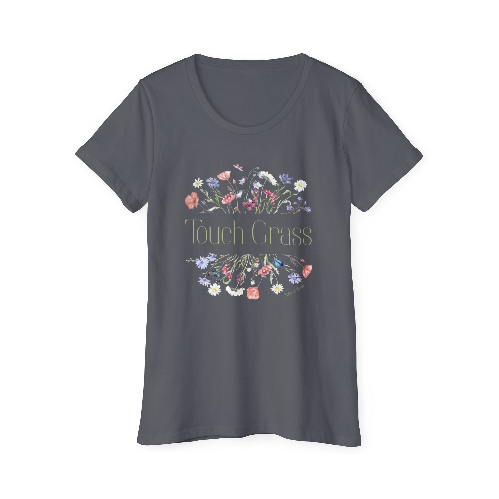 Touch Grass Womens Organic T Shirt