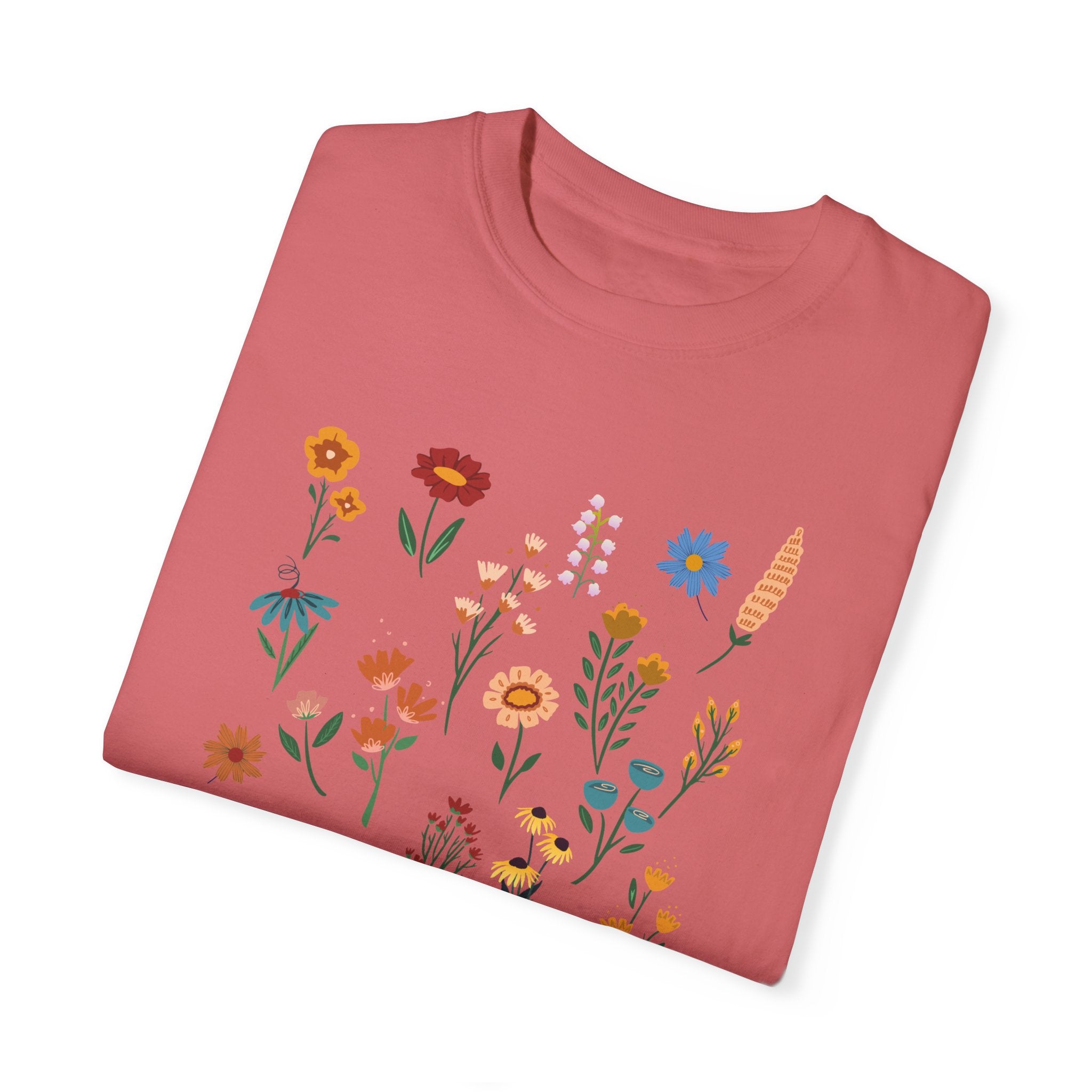 Wildflower Vintage Cotton Tshirt - 100% Cotton