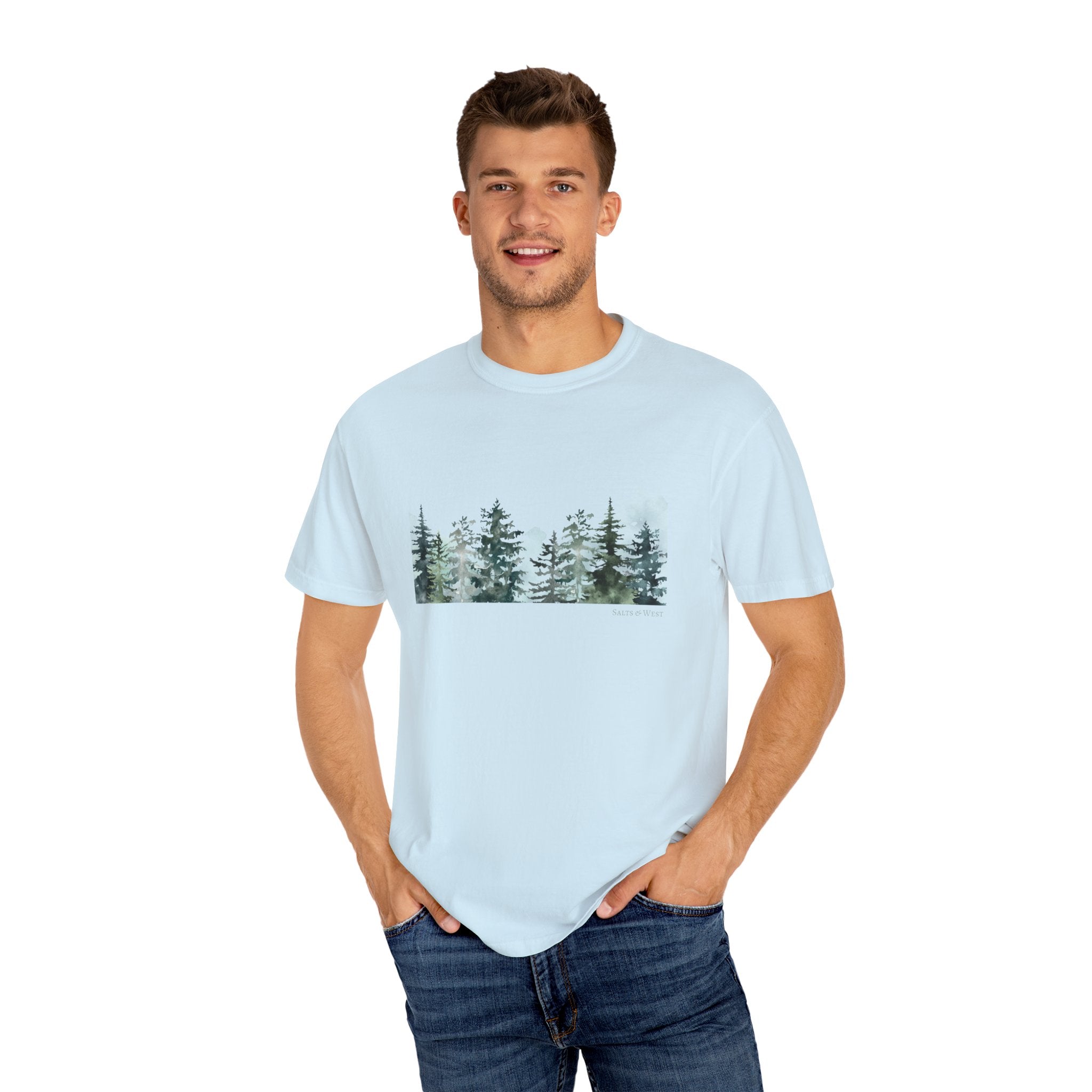 Misty Trees T Shirt - 100% Cotton