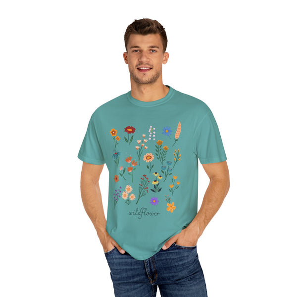 Wildflower Vintage Cotton Tshirt - 100% Cotton