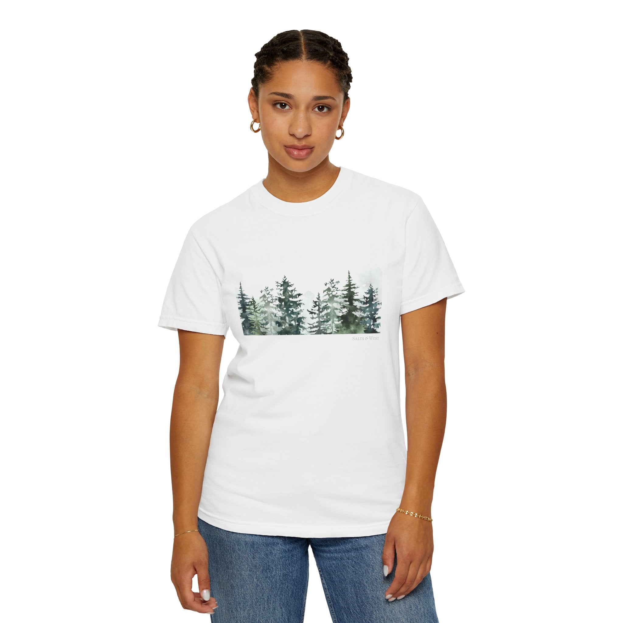 Misty Trees T Shirt - 100% Cotton