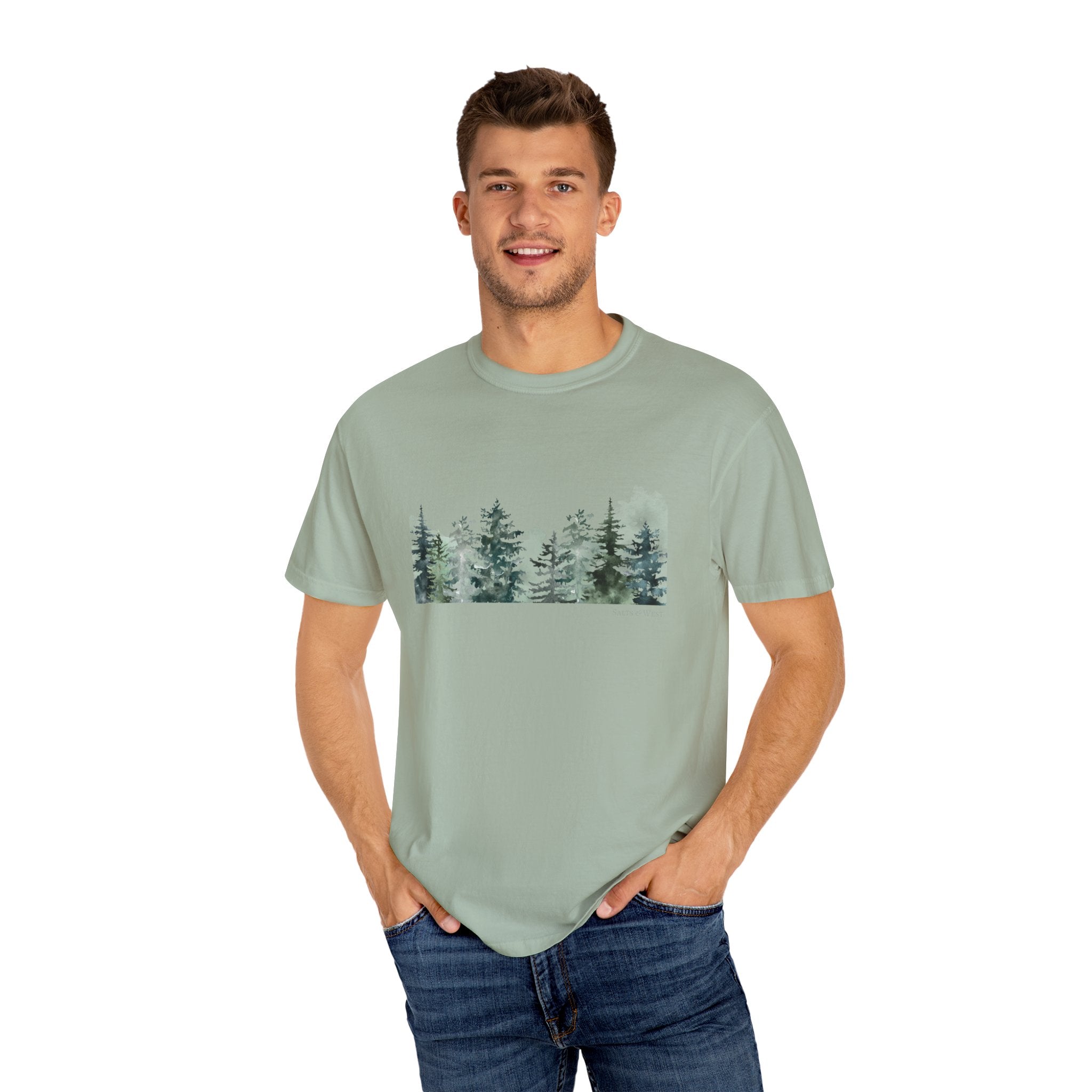 Misty Trees T Shirt - 100% Cotton