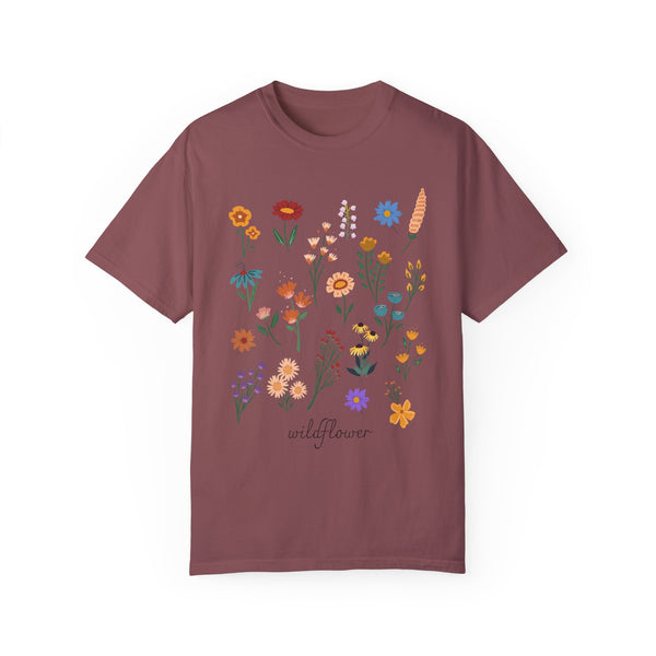 Wildflower Vintage Cotton Tshirt - 100% Cotton