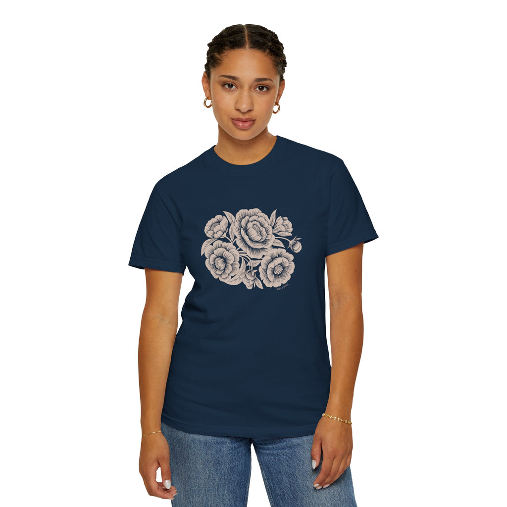 Peonies TShirt - 100% Cotton Unisex