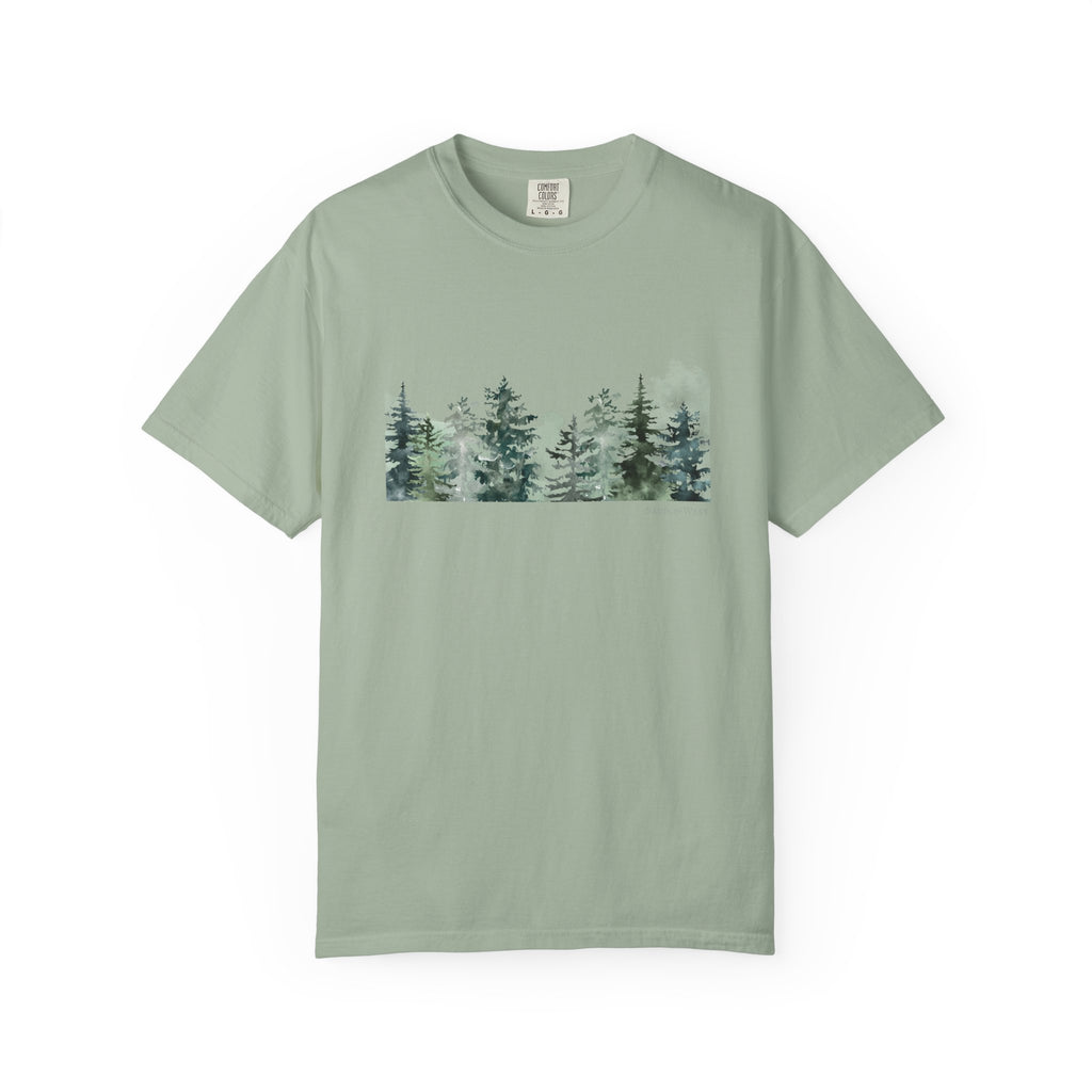 Misty Trees T Shirt - 100% Cotton