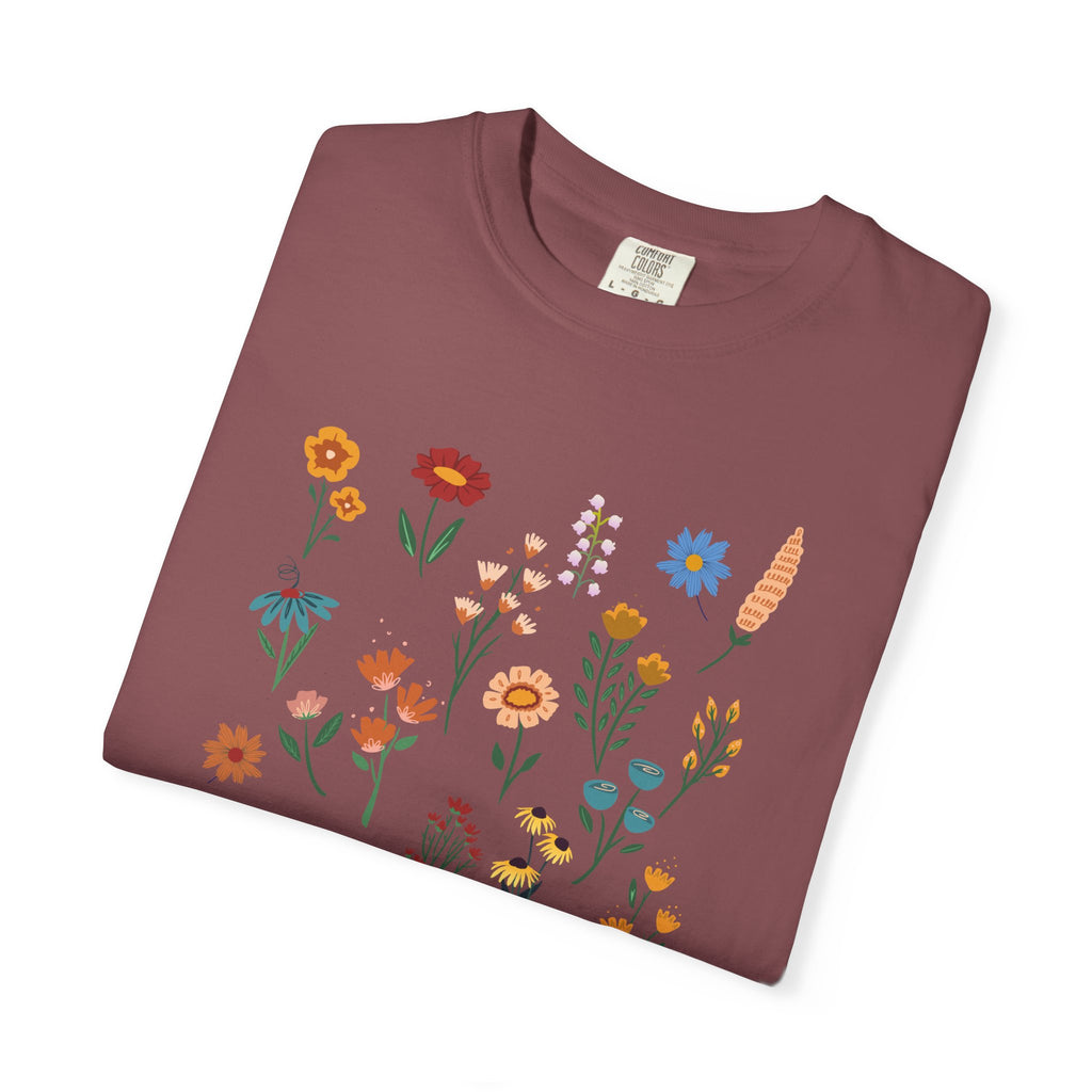 Wildflower Vintage Cotton Tshirt - 100% Cotton