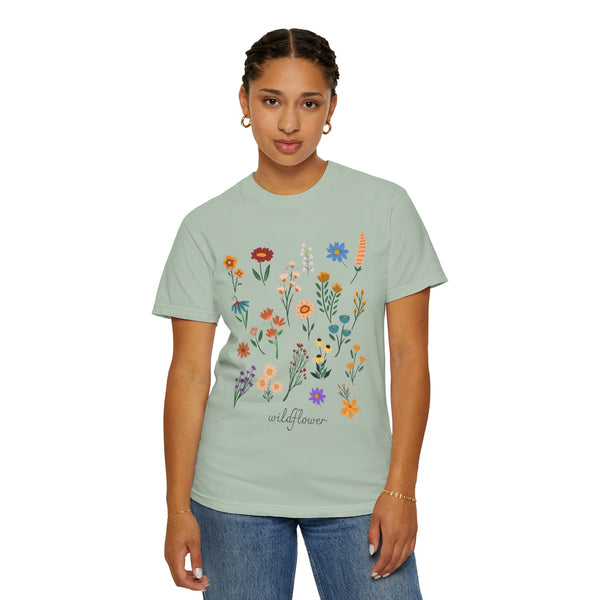 Wildflower Vintage Cotton Tshirt - 100% Cotton