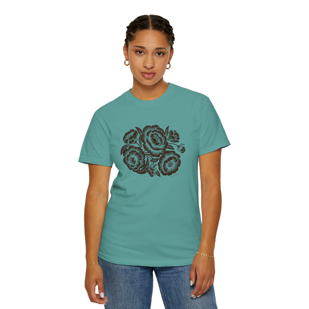 Peonies TShirt - 100% Cotton Unisex