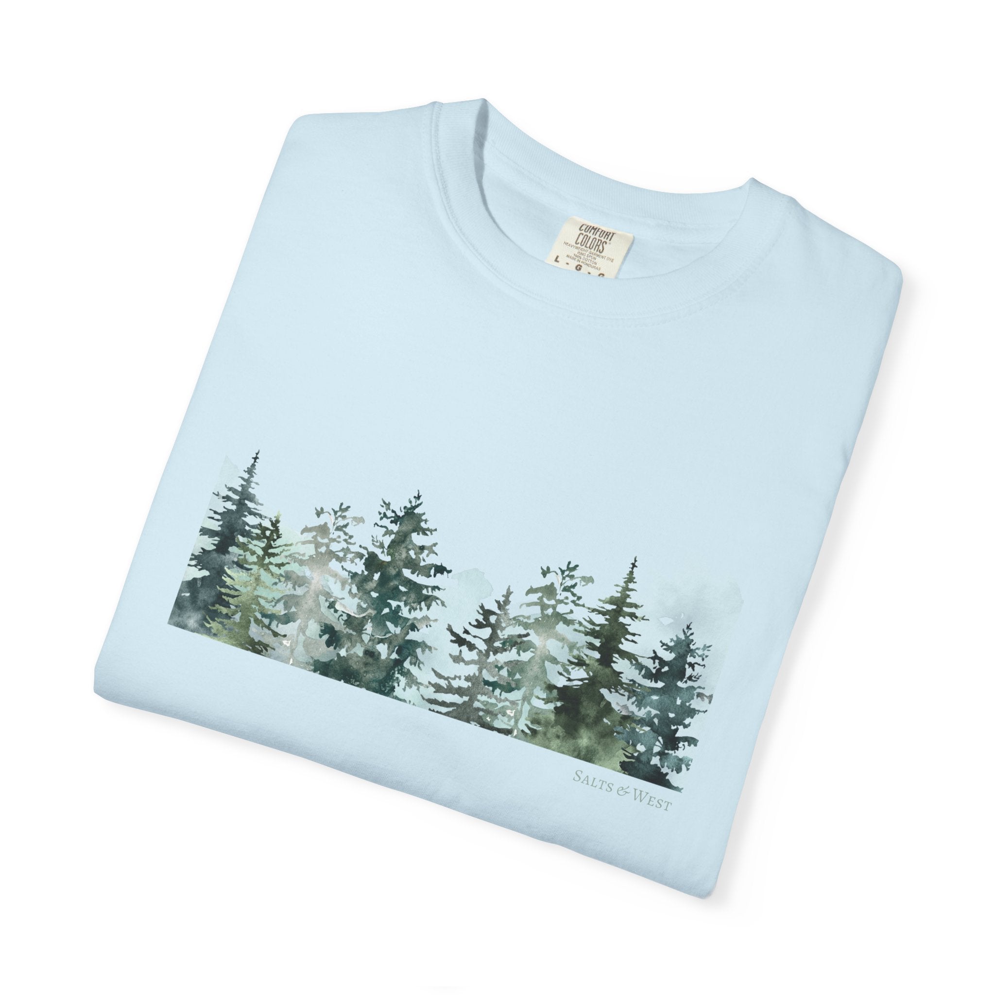 Misty Trees T Shirt - 100% Cotton