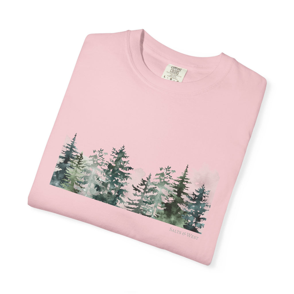 Misty Trees T Shirt - 100% Cotton