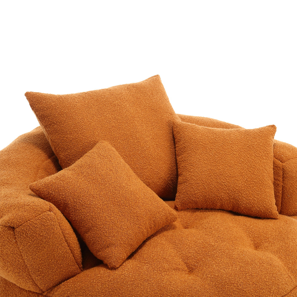 Chenille Sponge single sofa,No Assembly Required,Fluffy Modern Sleeper