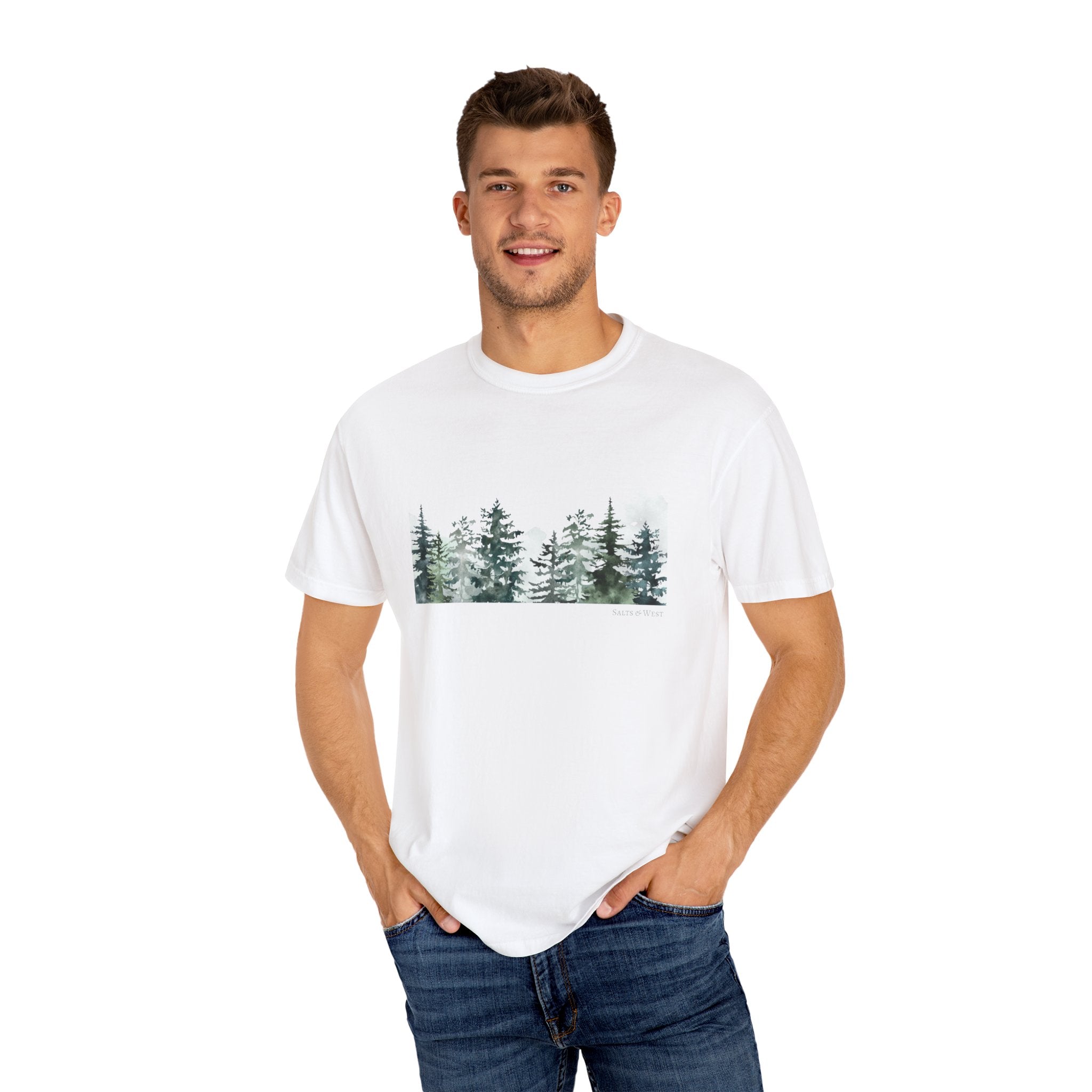 Misty Trees T Shirt - 100% Cotton