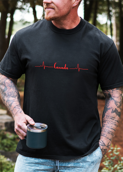 Canadian Heartbeat TShirt - 100% Cotton