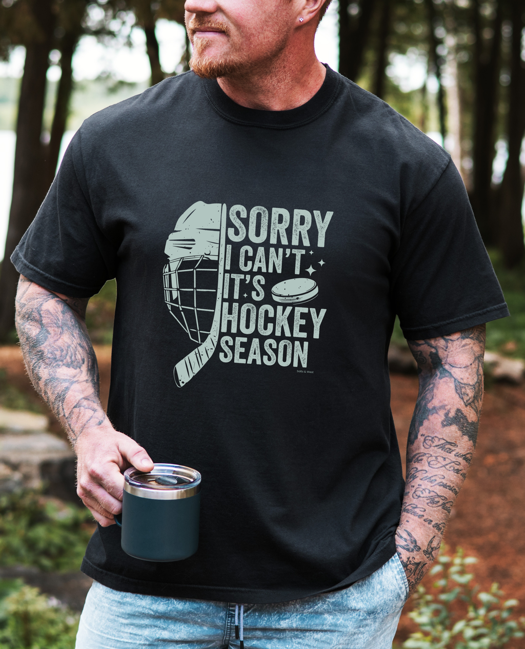 Sorry Hockey Season TShirt - 100% Cotton Unisex