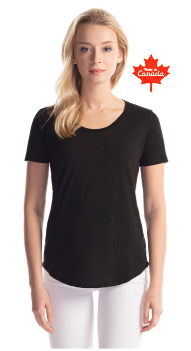 Women's Relaxed Fit bamboo T-shirt - Scoop Bottom