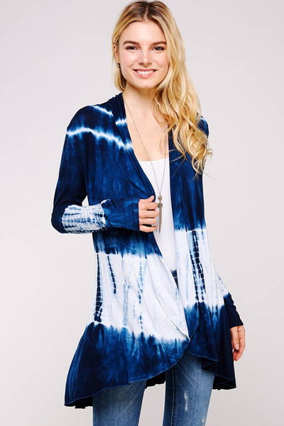 Bamboo Sweater Indigo Tie Dye Cardigan