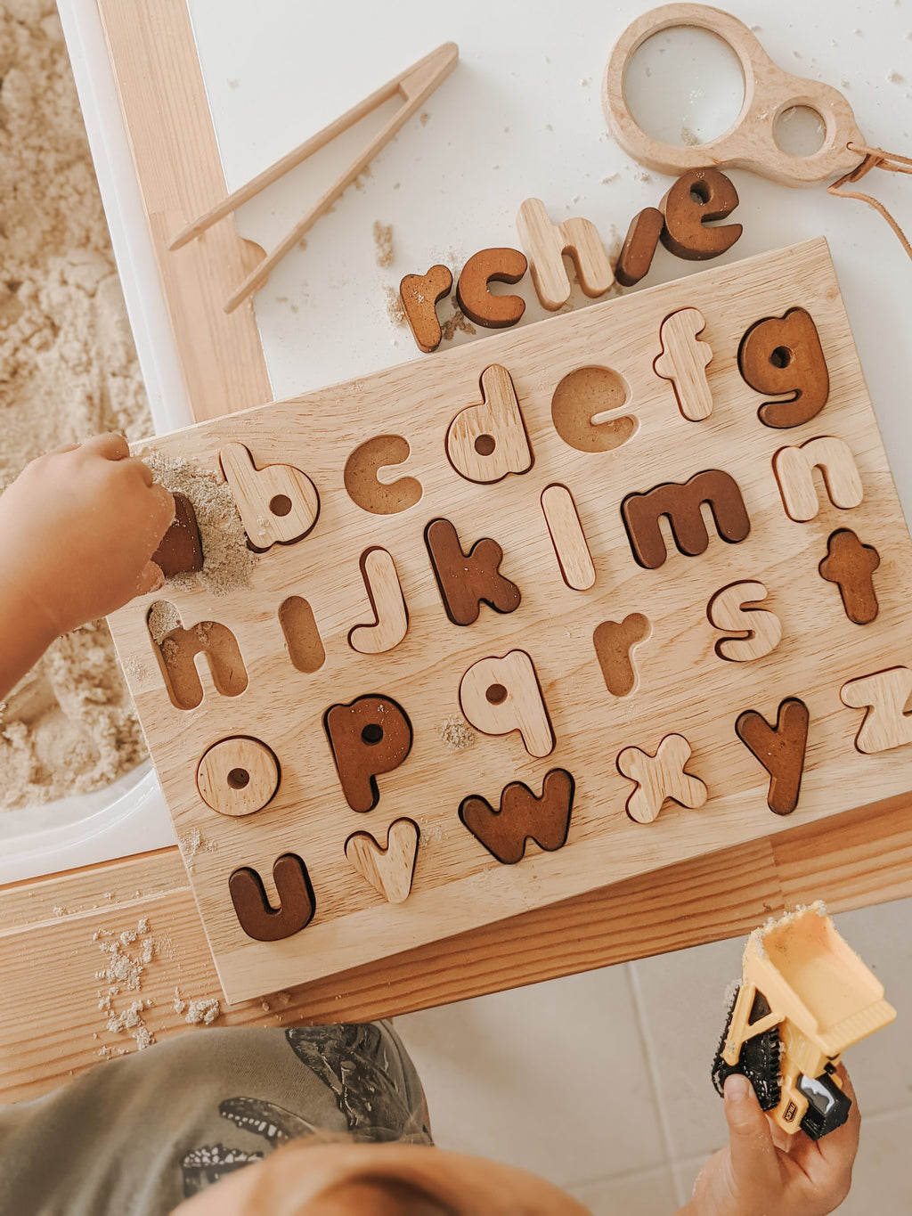 QToys Australia Natural lower case letter puzzle