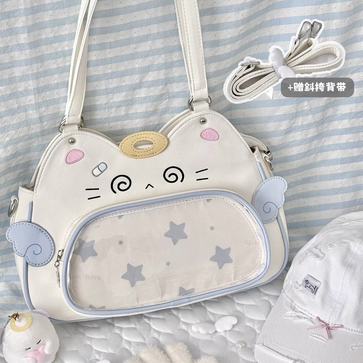 Cartoon Crossbody Owl Pin Girl Casual Versatile Tote Bag