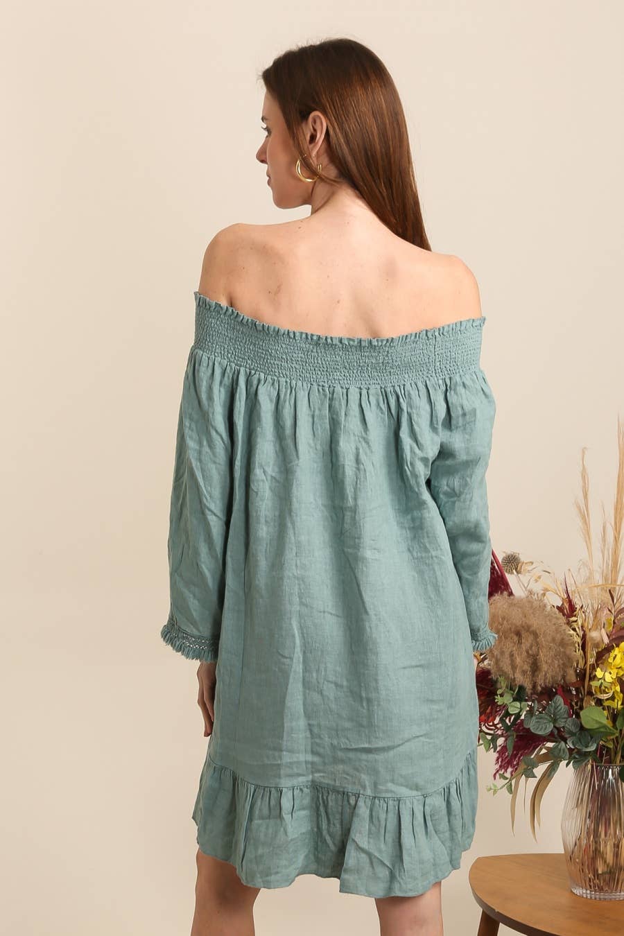 100% Linen Short Dress