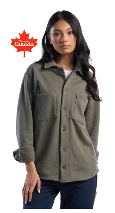 100% Organic Cotton Fleece Over Shirt