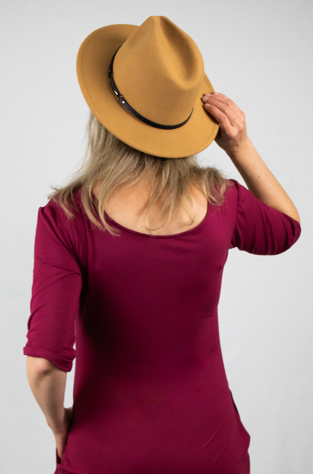 back view of bamboo dress