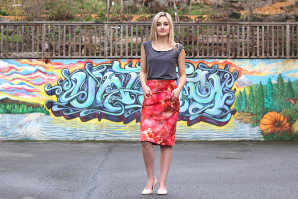 Lana Bamboo Pencil Skirt - Handdyed