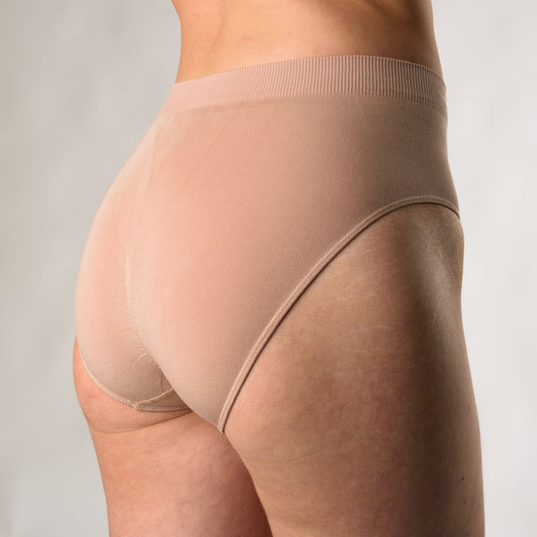 Nude bamboo underwear back